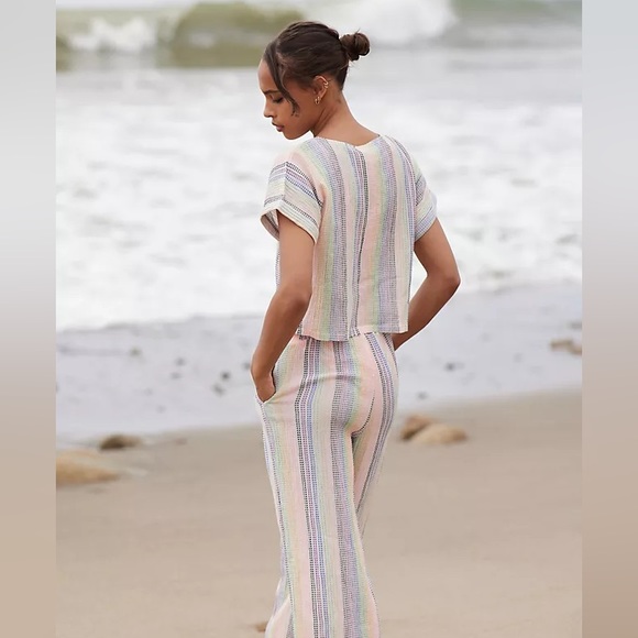 Anthropologie Dolan Striped Gauze Tee - Picture 4 of 8